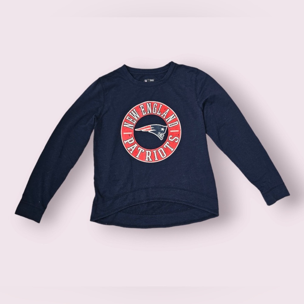 New England Patriots Women’s Sweatshirt Lightweight Size M Blue Pats Sweatshirt